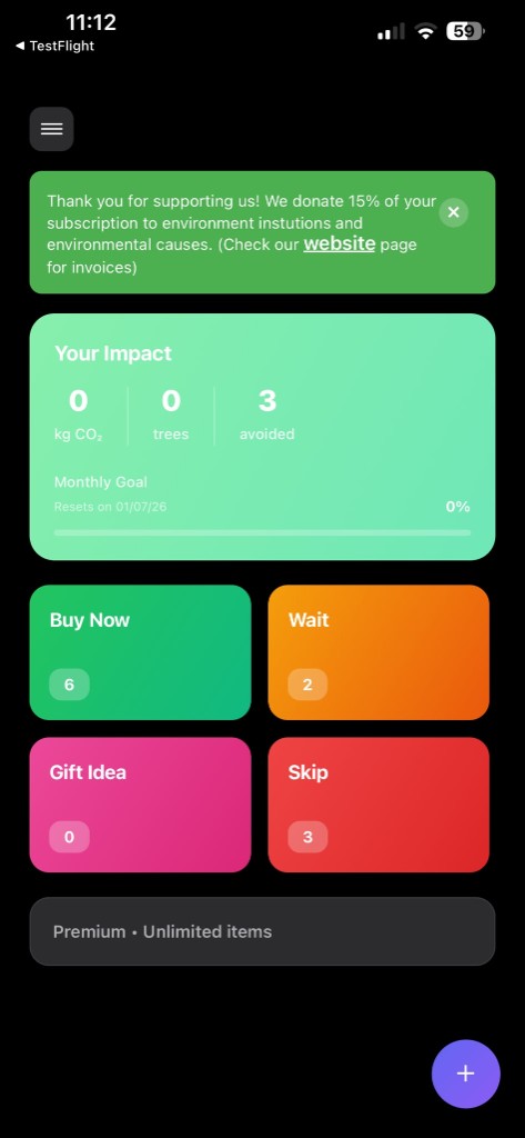 WiseBuy Home Screen